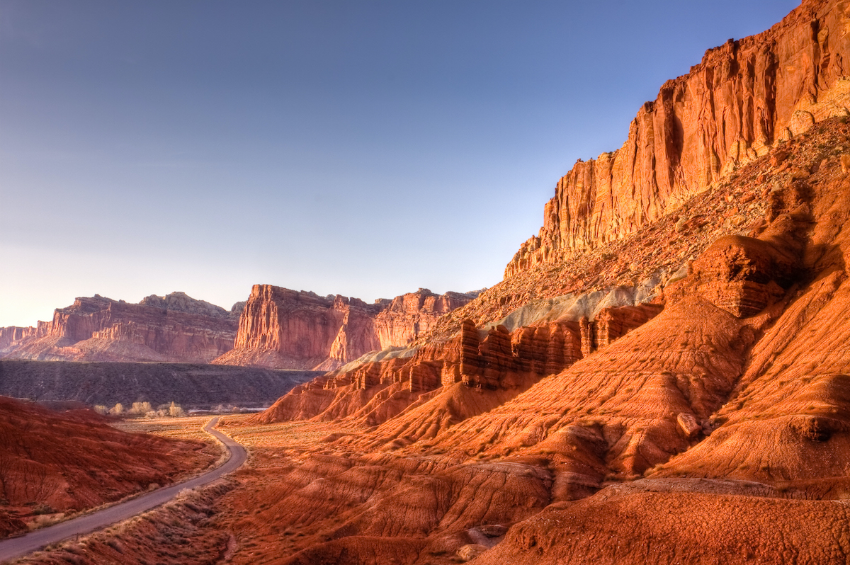 Utah's red rock Capitol Reef's Scenic Byway leads to historic Fruita
