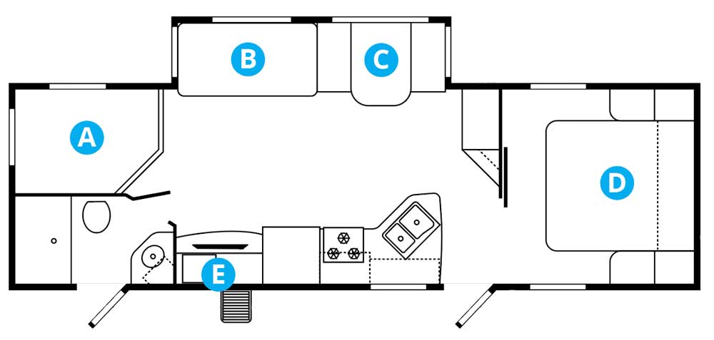Jayco Jay Feather 27BHB floorplan