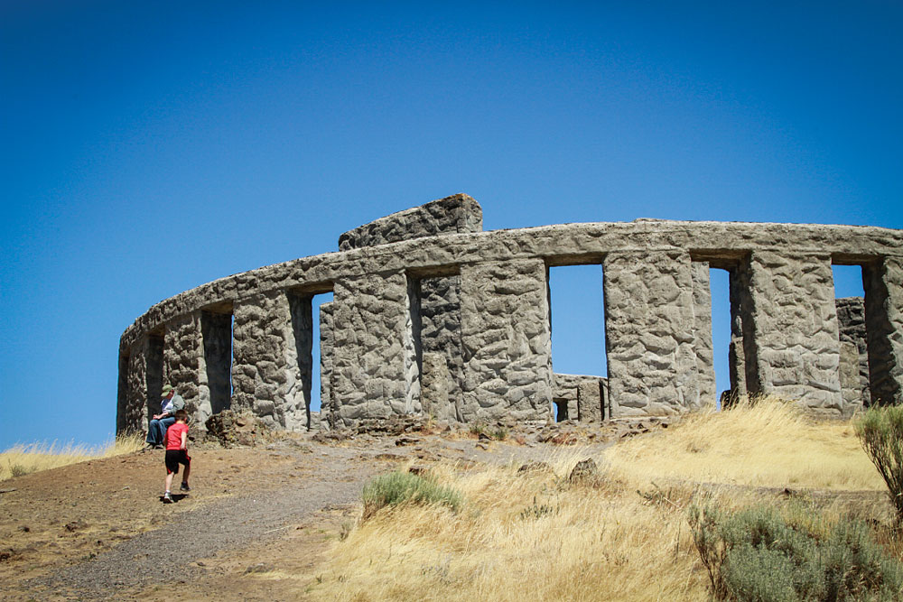 Stonehenge on the Columbia River, a full-scale replica of England’s landmark, was built by Sam Hill in 1918 as a World War I memorial.