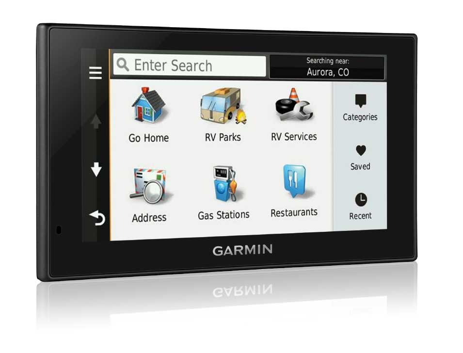 Both Garmin units offer huge databases of RV-specific points of interest including campgrounds, service centers, towing, tire stores, etc. This is one of the features we like best about the Garmin models.