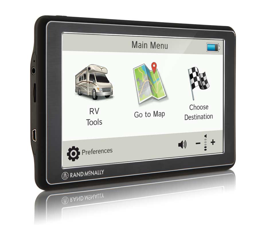 The base model RVND 7 from Rand McNally has a full 7-inch screen and includes free lifetime maps.