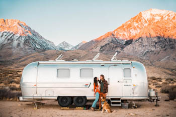 Gabi and Brandon Fox of The Foxes Photography with their 72 Airstream