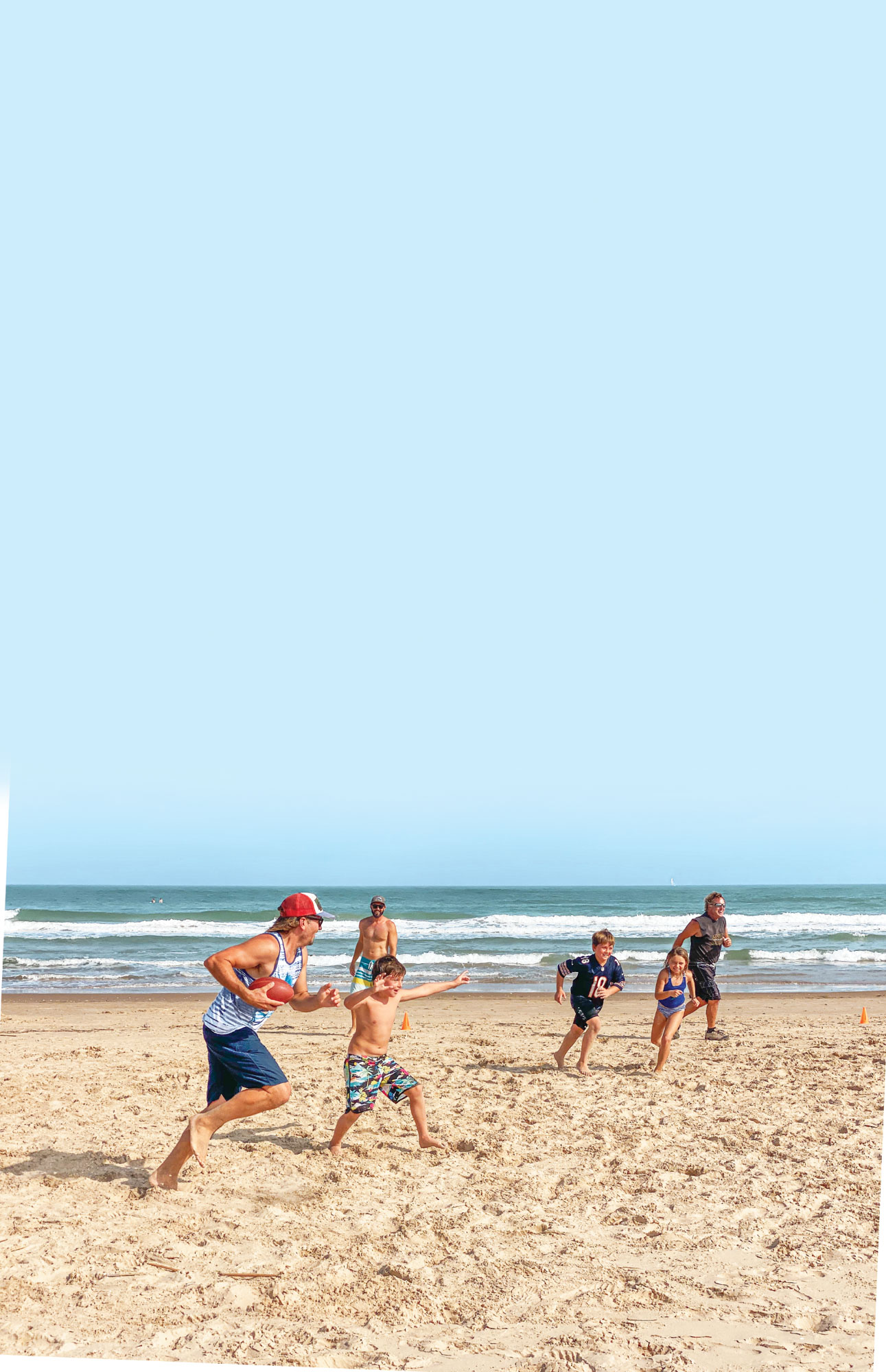 Family Football on the Beach