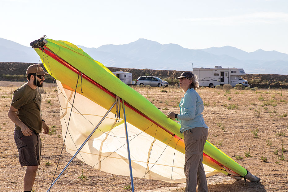 Hang-glider Set up