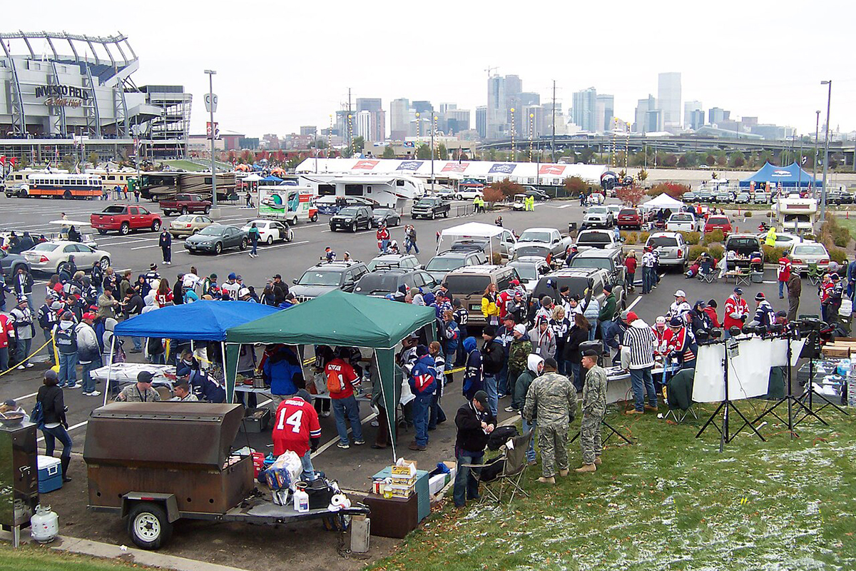 Stadium tailgate party.