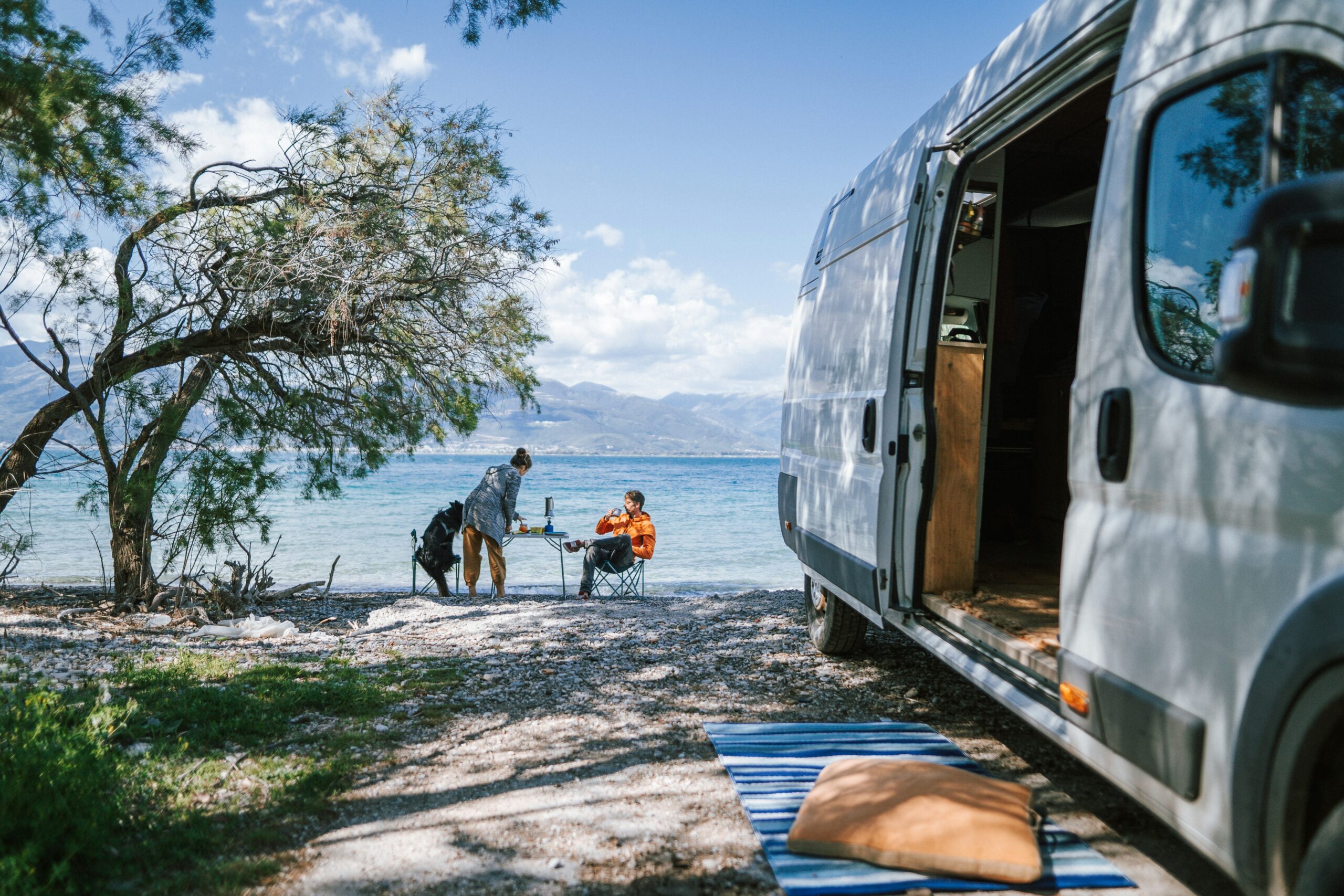 Campervan at the beach